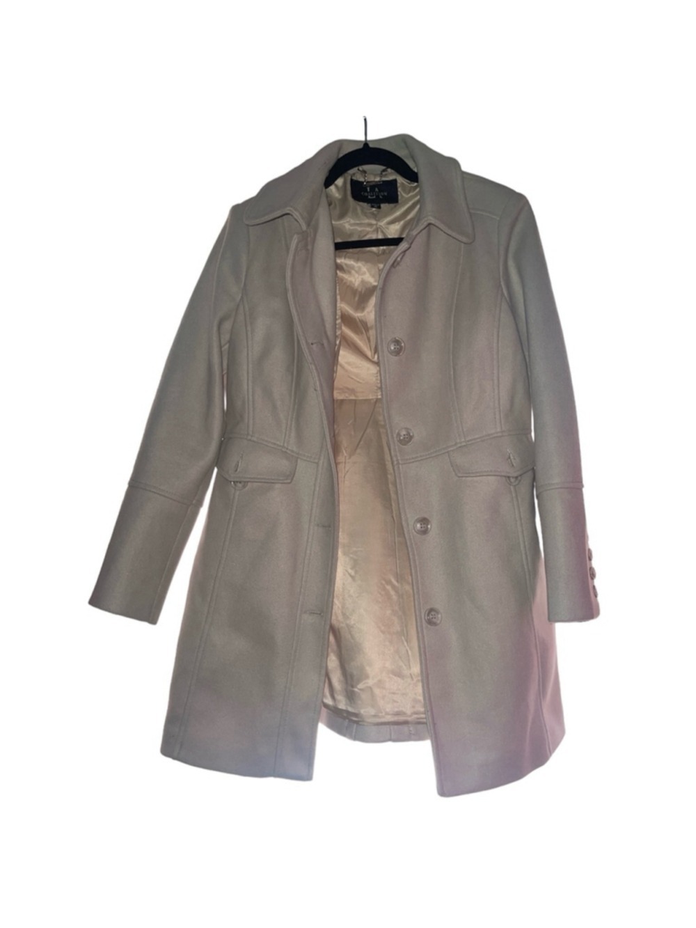 Coalition LA Light Gray Double Breasted Pea Coat - Women’s Size XL - EUC - Picture 3 of 12